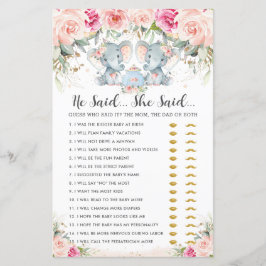 Elephant Twins Tea Party Hij zei dat ze spel zei