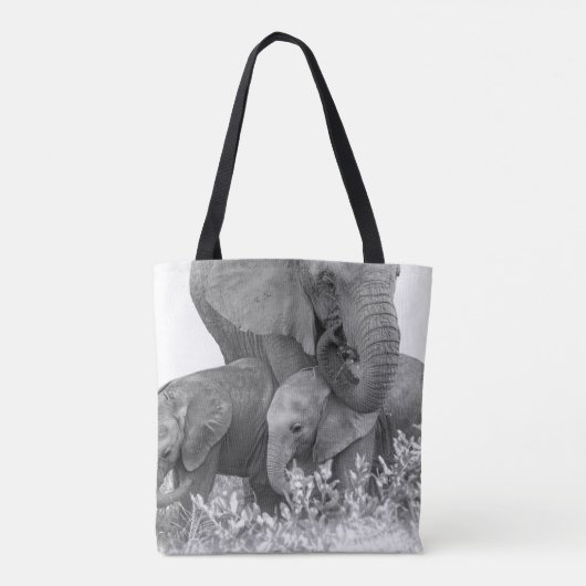 Elephant & Two Calves | Samburu Tote Bag (Achterkant)