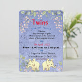 Elephant-uitnodiging Kaart (Staand voorkant)