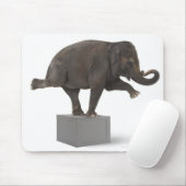 Elephant-uitvoerende truc op doos muismat (Met muis)