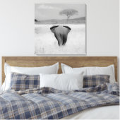 Elephant, uitzicht aan de achterzijde canvas afdruk (Insitu (Slaapkamer))