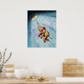 Elephant Umbrella (bijgewerkt ontwerp) Poster (Keuken)