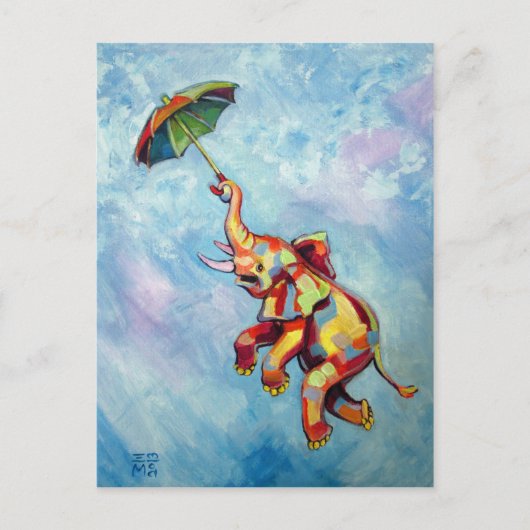 Elephant Umbrella Briefkaart (Voorkant)
