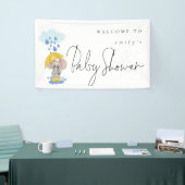 Elephant Umbrella Name Welcome to Baby shower Spandoek (Beurs)