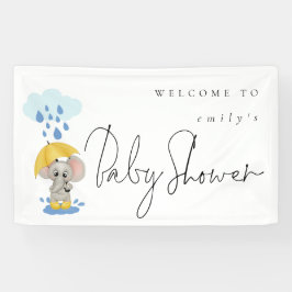 Elephant Umbrella Name Welcome to Baby shower Spandoek