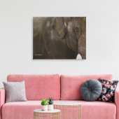 Elephant Up-Close Canvas Afdruk (Insitu (Woonkamer))
