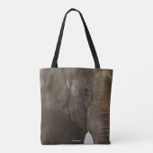 Elephant Up-Close Tote Bag (Achterkant)