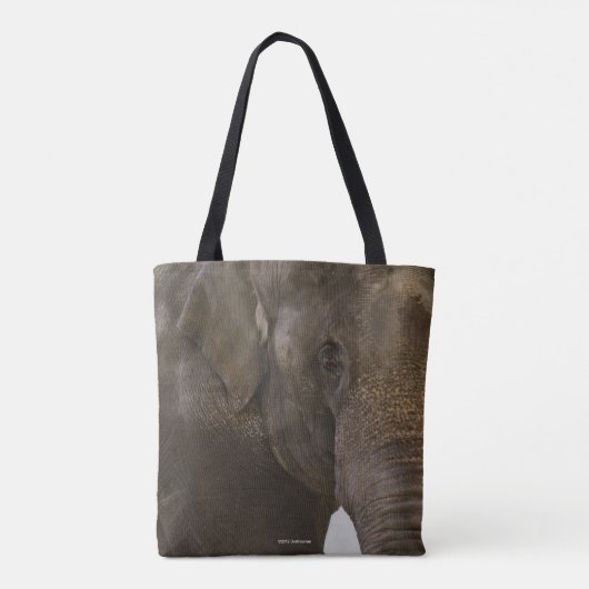 Elephant Up-Close Tote Bag (Achterkant)