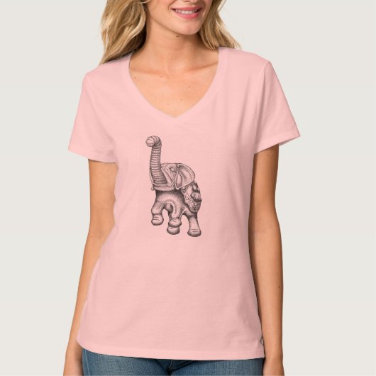 Elephant V-Neck T-shirt (Voorkant)