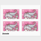 Elephant VALENTIJN STICKERS Rectangle (Vel)
