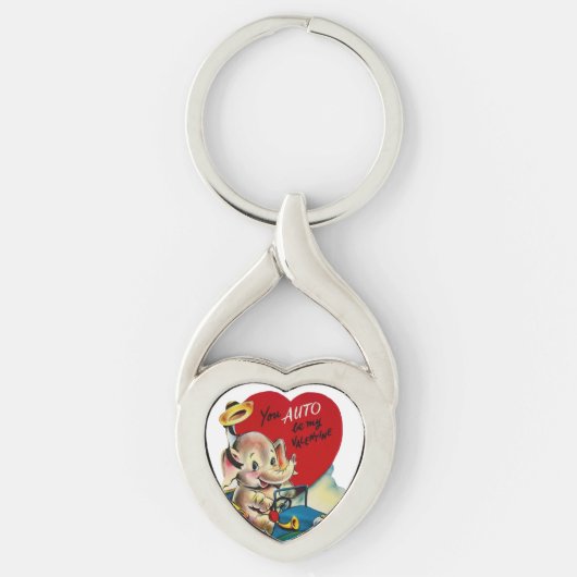 Elephant Valentijns Heart Love Sleutelhanger (Voorkant)
