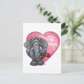 Elephant Valentijnsdag Feestdagenkaart (Staand voorkant)