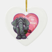 Elephant Valentijnsdag Keramisch Ornament (Voorkant)