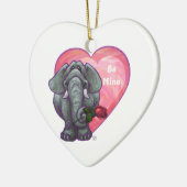 Elephant Valentijnsdag Keramisch Ornament (Links)