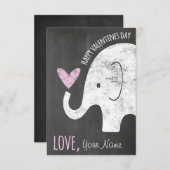 Elephant Valentijnsdag Kinder Card voor Classroom Kaart (Voorkant / Achterkant)