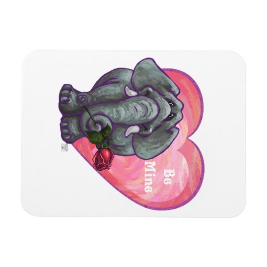 Elephant Valentijnsdag Magneet (Horizontaal)