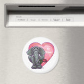 Elephant Valentijnsdag Magneet (Insitu (Vaatwasser))