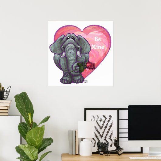 Elephant Valentijnsdag Poster (Thuiskantoor)