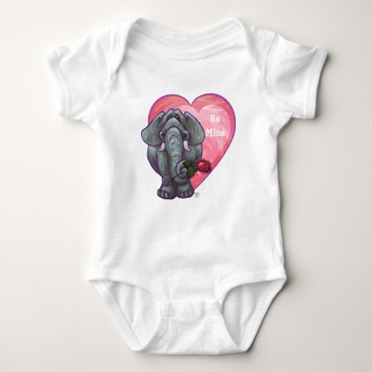 Elephant Valentijnsdag Romper (Voorkant)