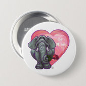 Elephant Valentijnsdag Ronde Button 7,6 Cm (Voorkant /achterkant)