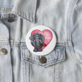 Elephant Valentijnsdag Ronde Button 7,6 Cm (In situ)