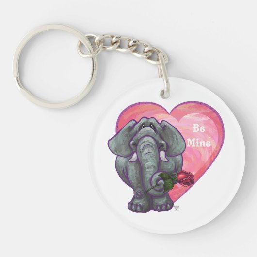 Elephant Valentijnsdag Sleutelhanger (Voorkant)