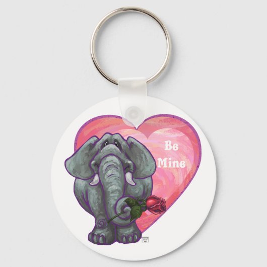 Elephant Valentijnsdag Sleutelhanger (Voorkant)