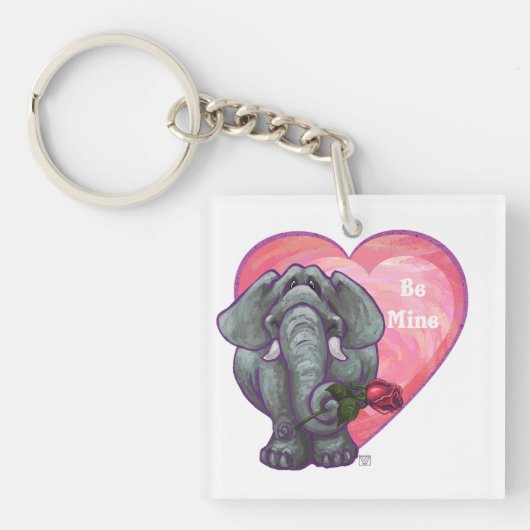 Elephant Valentijnsdag Sleutelhanger (voorkant)