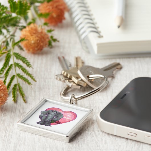 Elephant Valentijnsdag Sleutelhanger (Zijkant)
