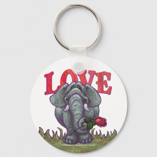 Elephant Valentijnsdag Sleutelhanger (Voorkant)