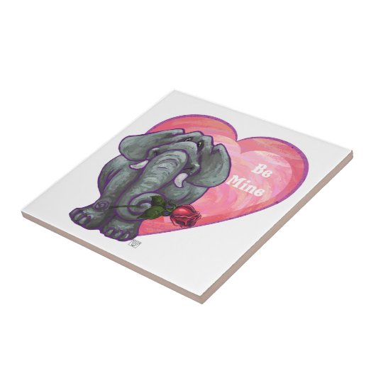 Elephant Valentijnsdag Tegeltje (Zijkant)