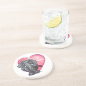 Elephant Valentijnsdag Zandsteen Onderzetter (Zijkant)