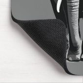 Elephant Vector Art Illustratie Zwart-wit Muismat (Hoek)