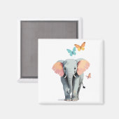 Elephant Vector Schilderen Schattig Fun Animal Pla Magneet (Voorkant / Achterkant)