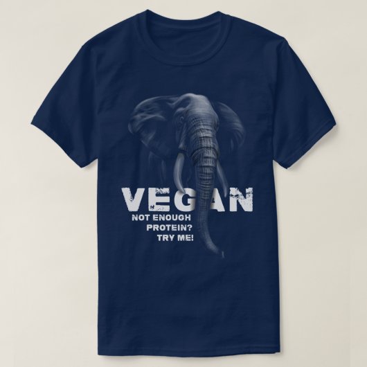 Elephant Vegan Workout Wfpb Clothing Vegan Protein T-shirt (Design voorkant)