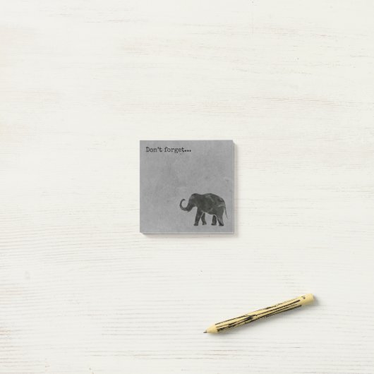 Elephant "vergeet het niet" post-it® notes (Op bureau)