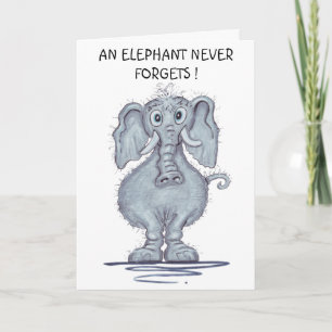 Elephant vergeet nooit kaart