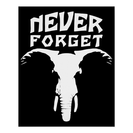 Elephant vergeet nooit perfect poster (Voorkant)