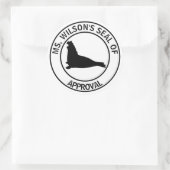 Elephant-verzegeling van de leraar ronde sticker (Tas)