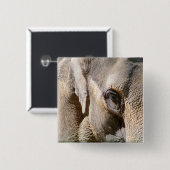 ELEPHANT VIERKANTE BUTTON 5,1 CM (Voorkant /achterkant)