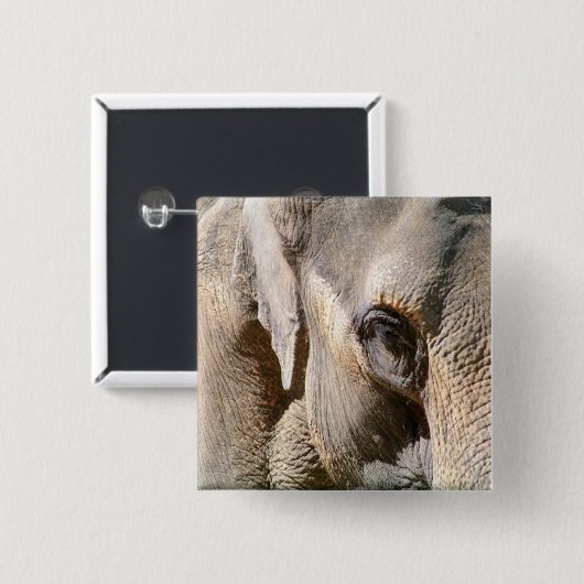 ELEPHANT VIERKANTE BUTTON 5,1 CM (Voorkant /achterkant)