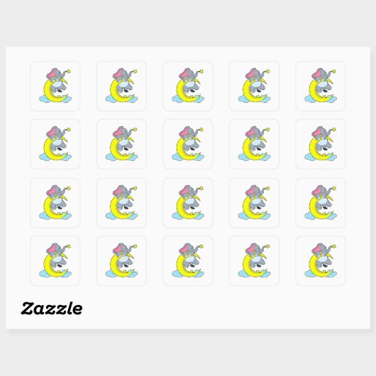 Elephant Vierkante Sticker (Vel)