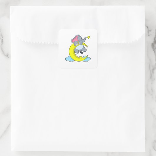 Elephant Vierkante Sticker (Tas)