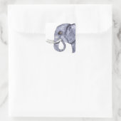 ELEPHANT VIERKANTE STICKER (Tas)