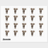 Elephant Vierkante Sticker (Vel)