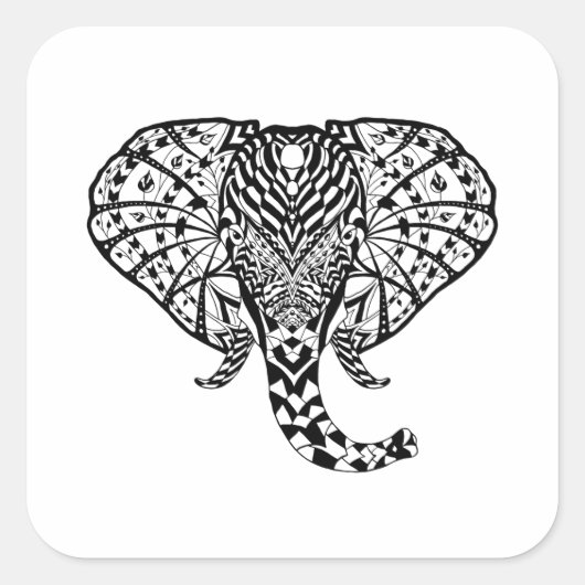 Elephant Vierkante Sticker (Voorkant)