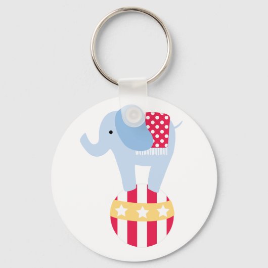 Elephant voor Circus Ball Sleutelhanger (Voorkant)