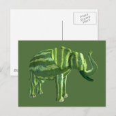 Elephant voor de zoete nationale watermelondag briefkaart (Voorkant / Achterkant)