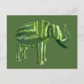 Elephant voor de zoete nationale watermelondag briefkaart (Voorkant)