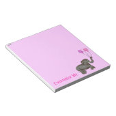 Elephant voor geviering (roze) notitieblok (Schuin)